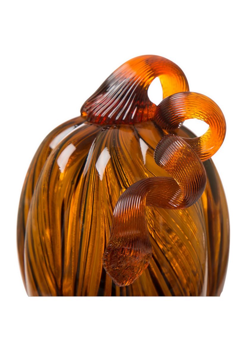 Striped Glass Pumpkin