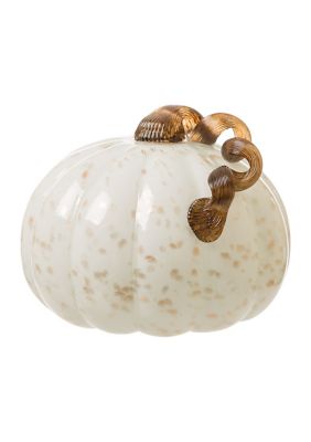 Golden/White Glass Pumpkin