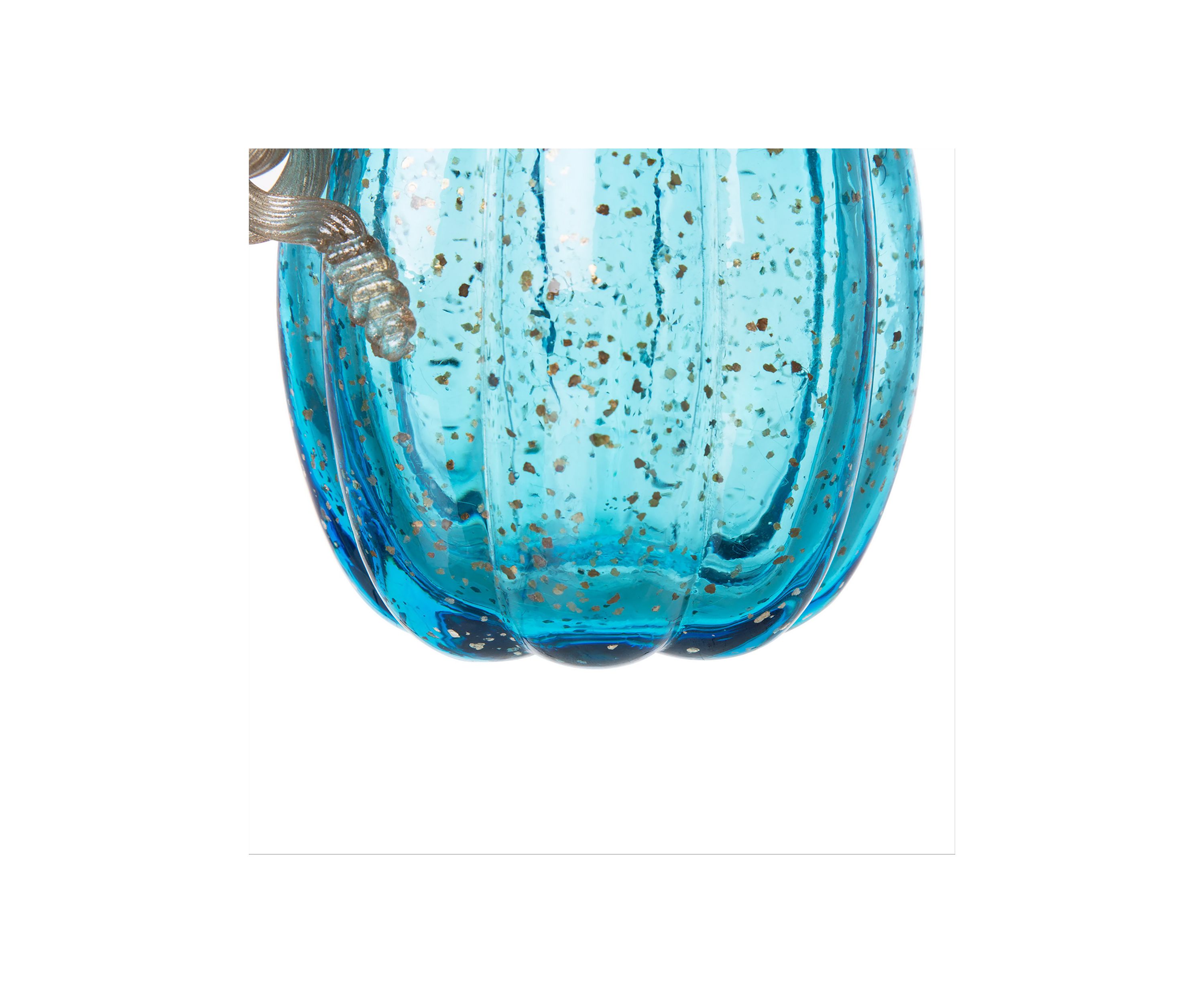 Blue Glass Pumpkin