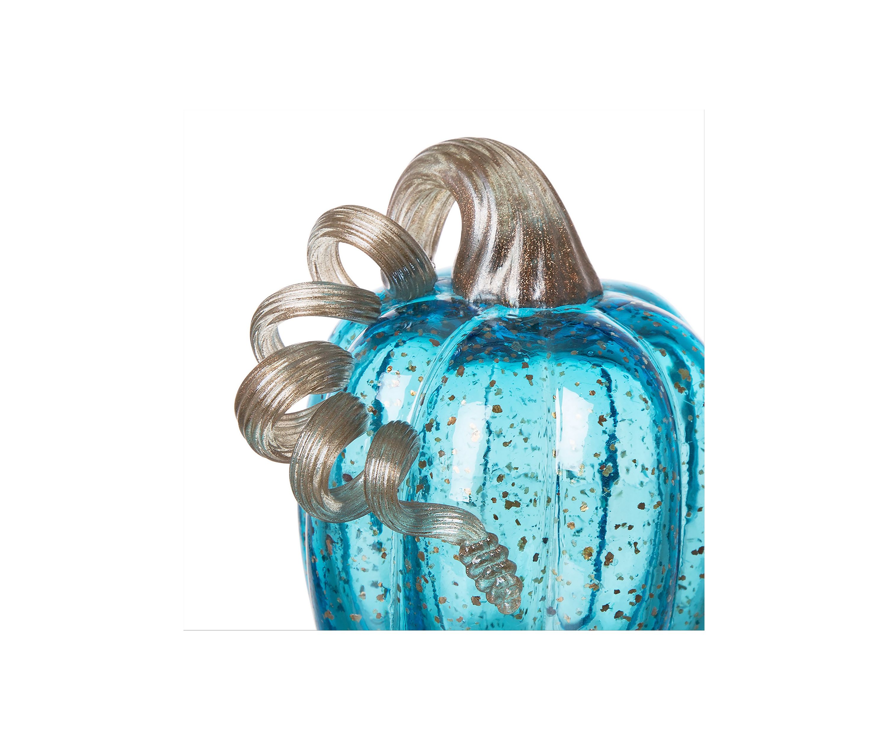 Blue Glass Pumpkin