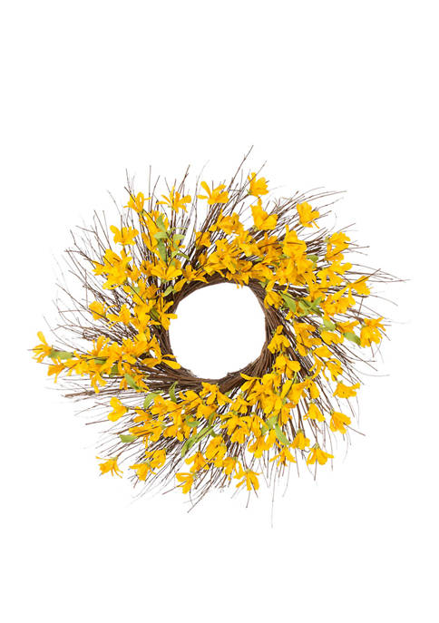 Glitzhome Artificial Winter Jasmine Wreath