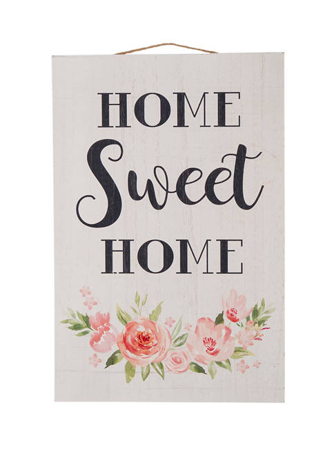 Glitzhome Wooden Home Sweet Home Word Sign Wall