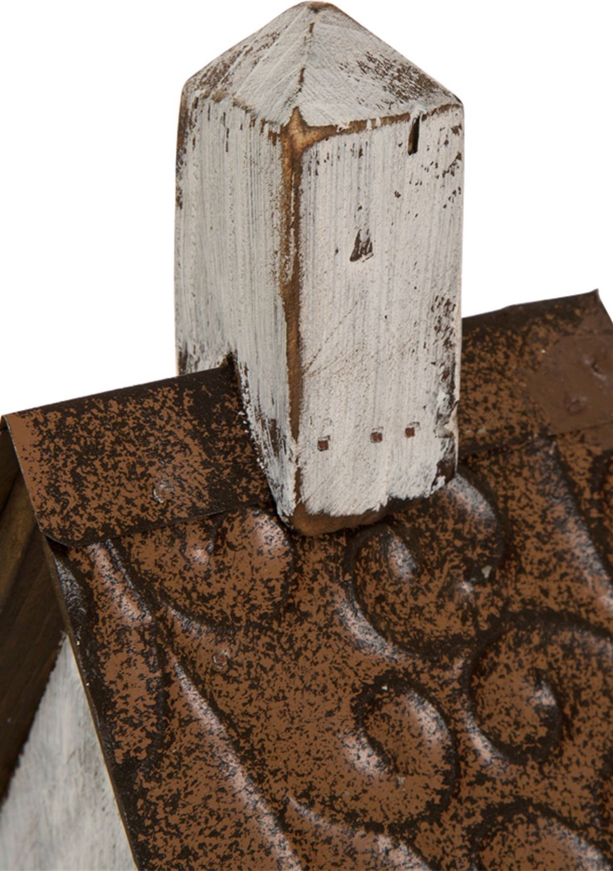 Extra-Large Rustic Wood White Birdhouse