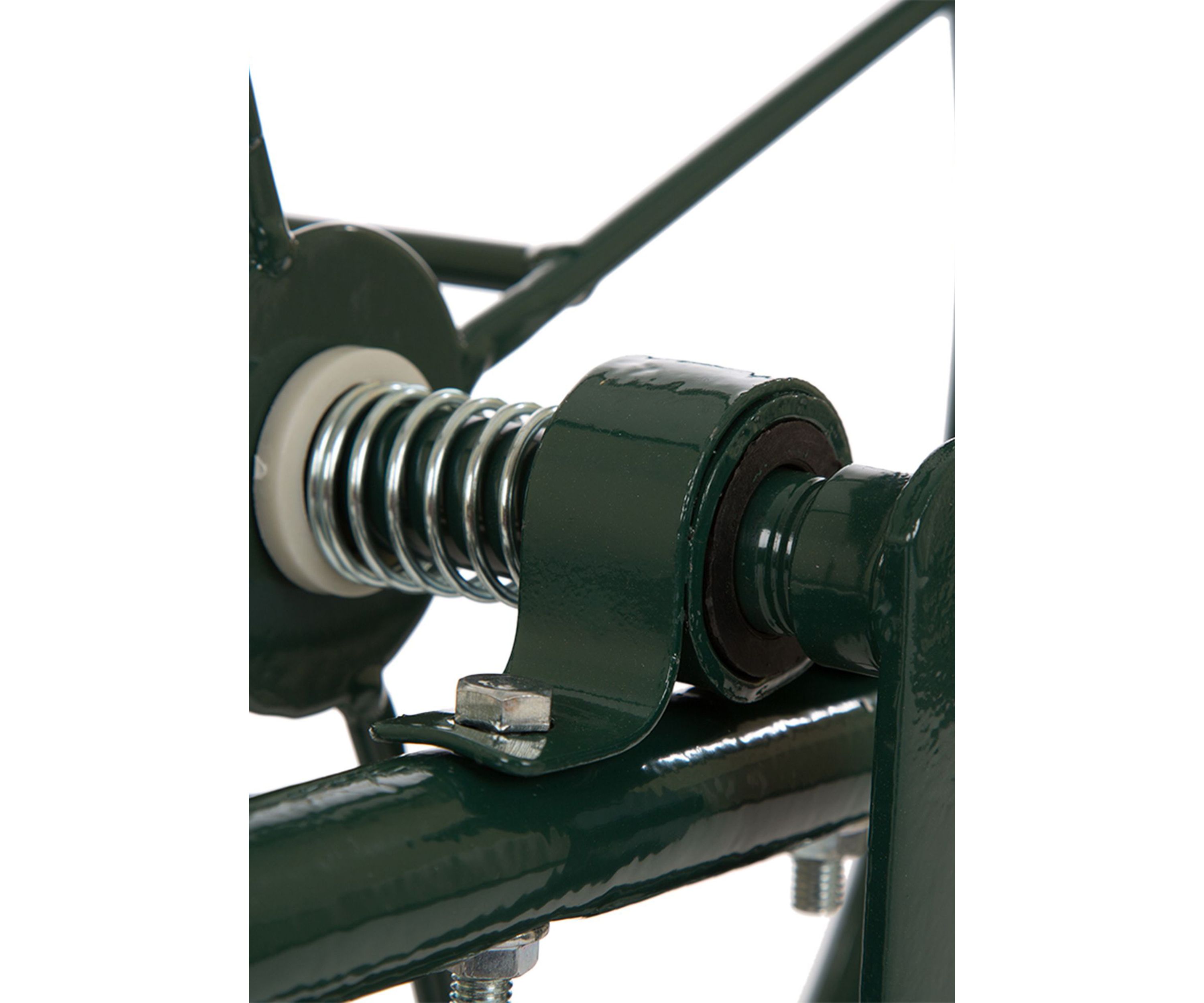Green Steel 4-Wheel Garden Hose Reel Cart