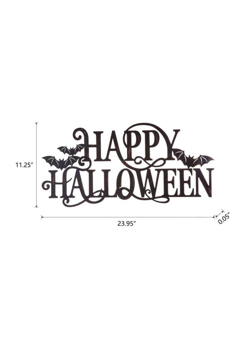 Metal "HAPPY HALLOWEEN" Wall Sign