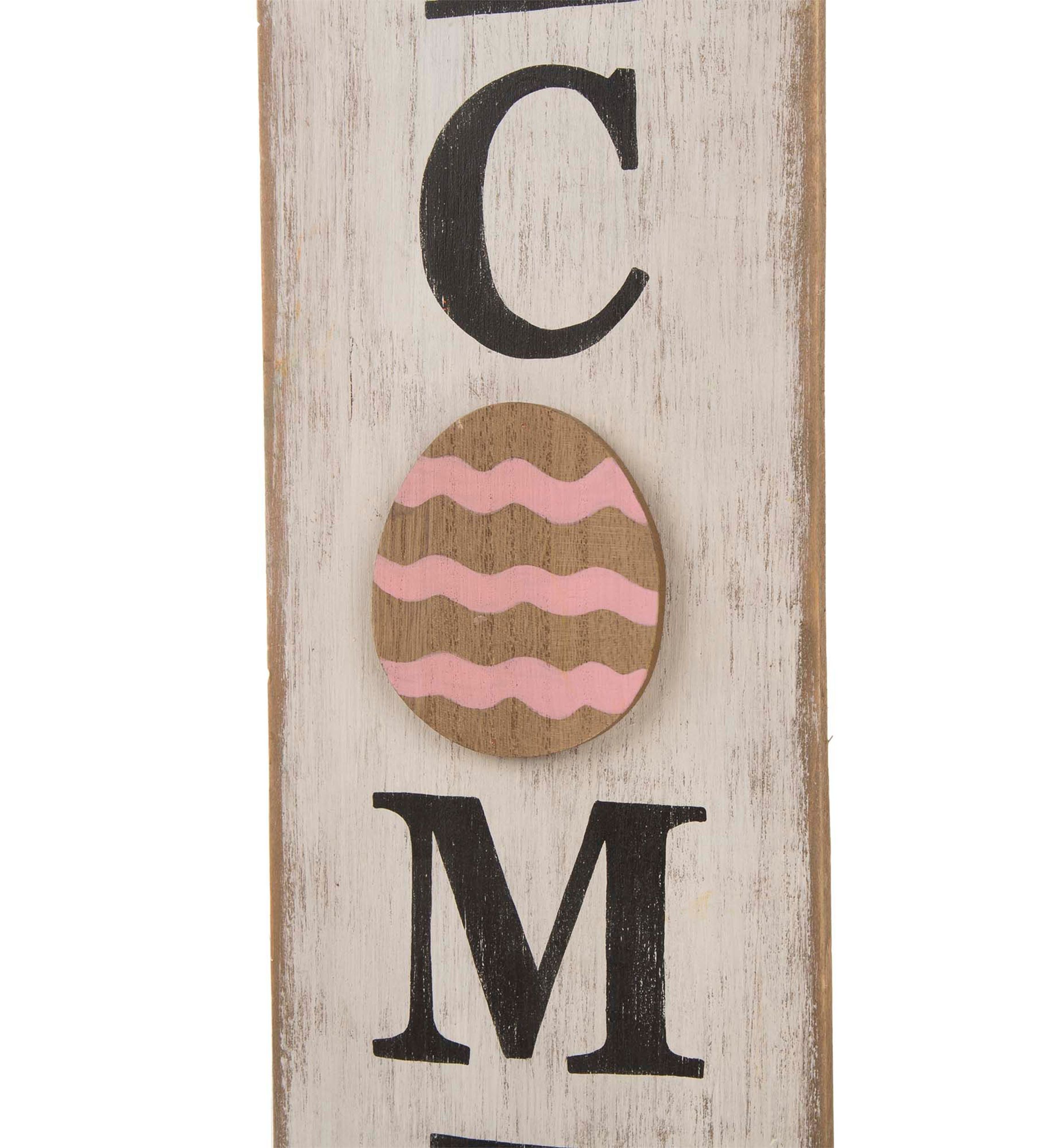 Wooden Easter Welcome Porch Sign with Bunny Ears