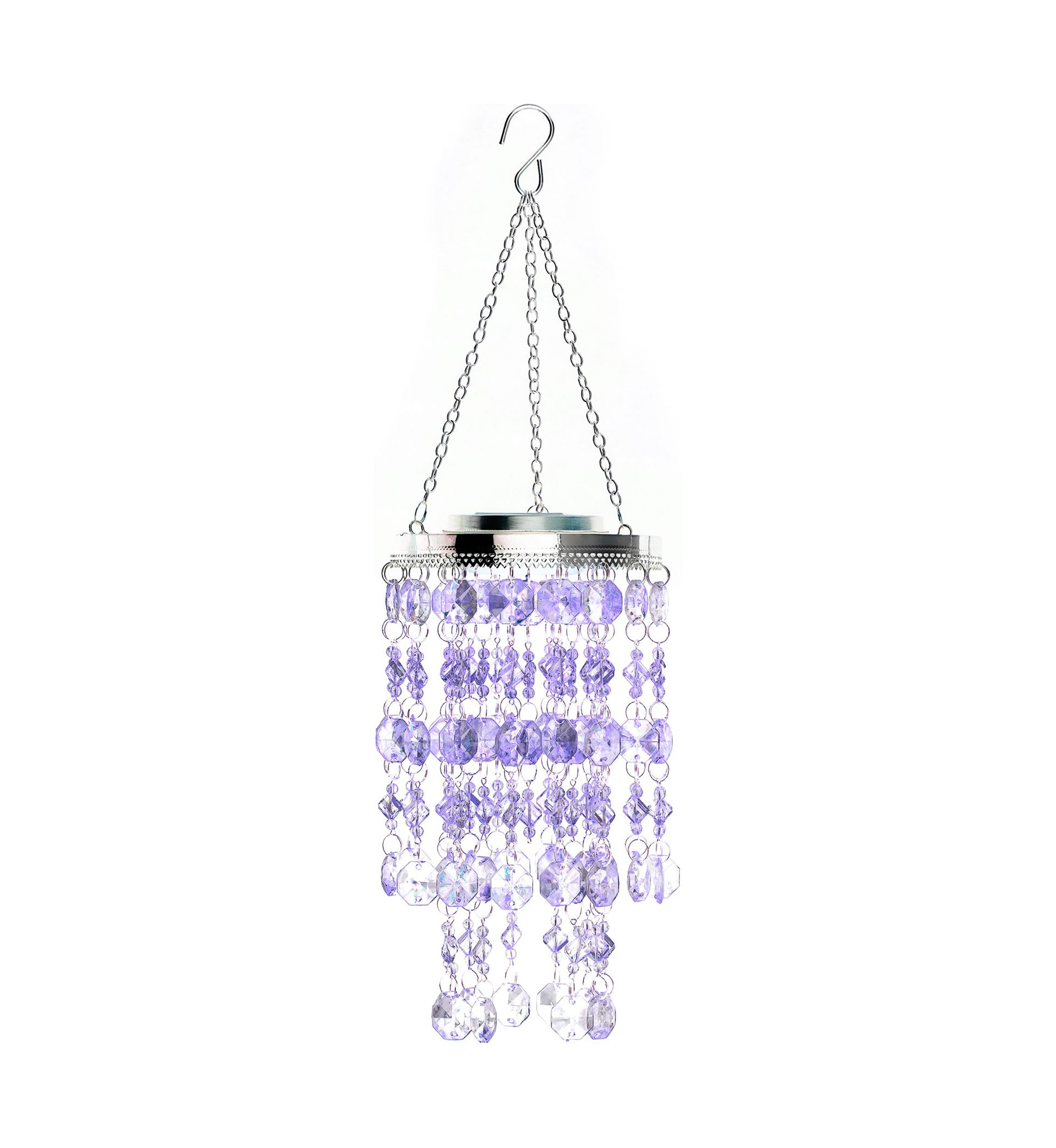 Solar Lighted Hanging Décor with Transparent Acrylic Jewel Beads