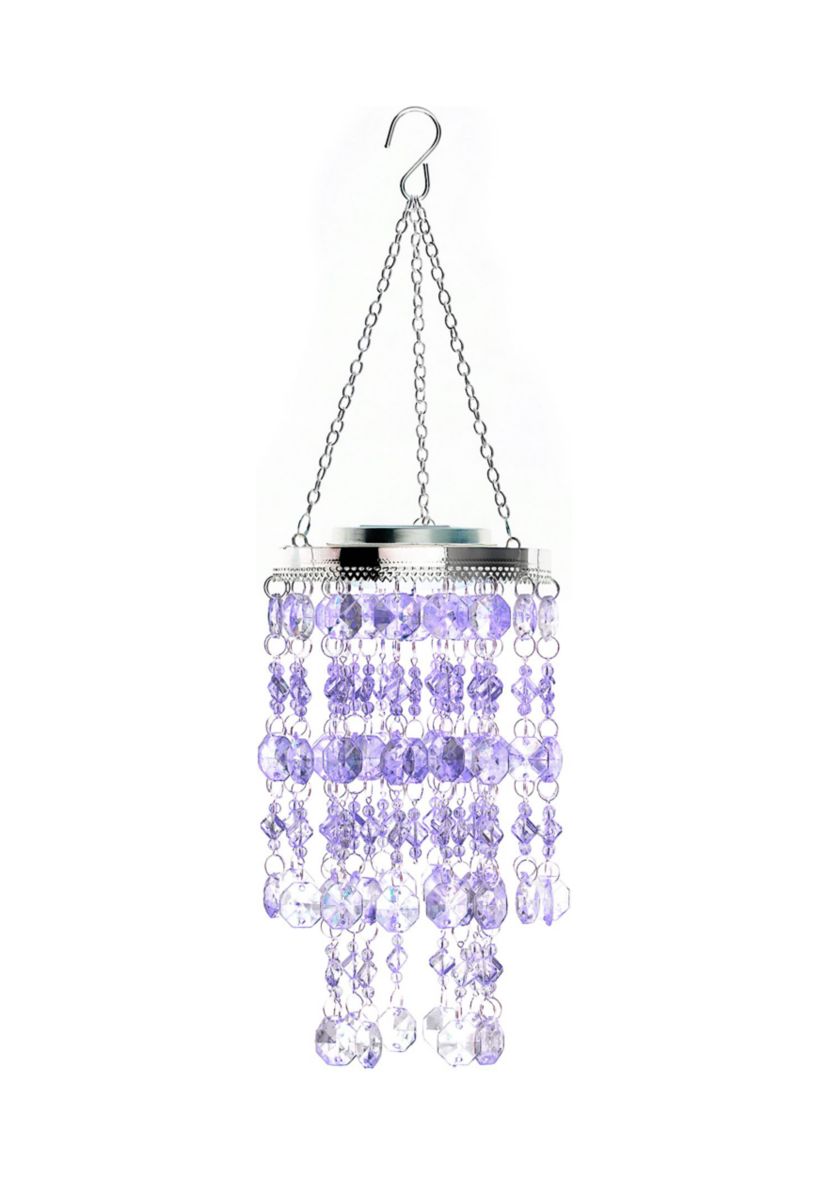 Solar Lighted Hanging Décor with Transparent Acrylic Jewel Beads