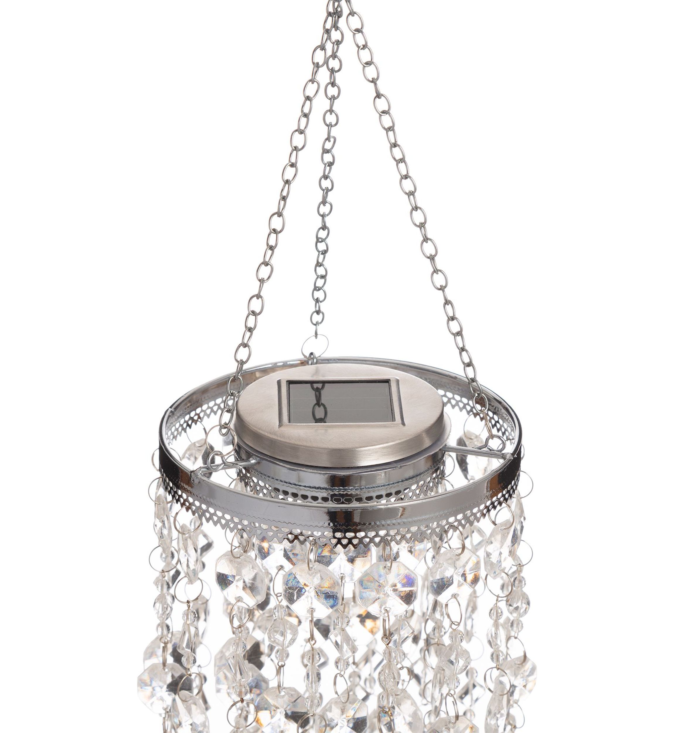 Solar Lighted Hanging Décor with Transparent Acrylic Jewel Beads