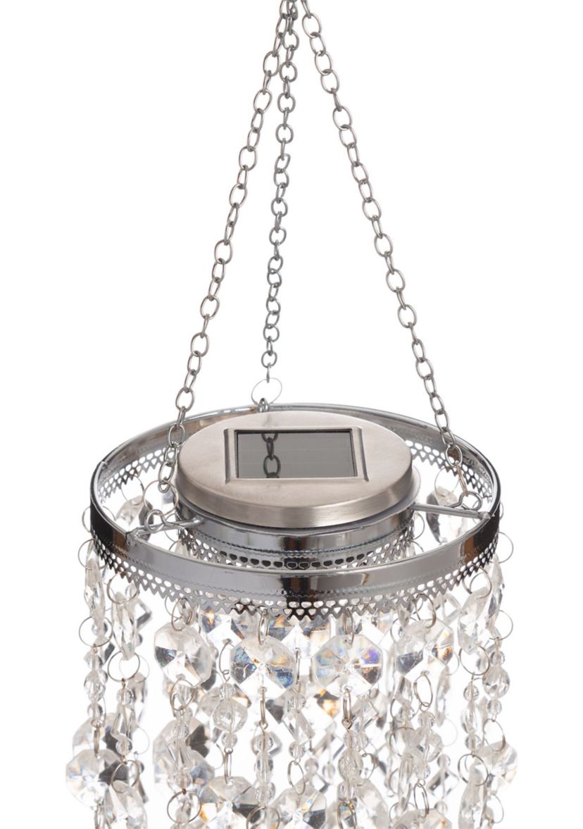 Solar Lighted Hanging Décor with Transparent Acrylic Jewel Beads