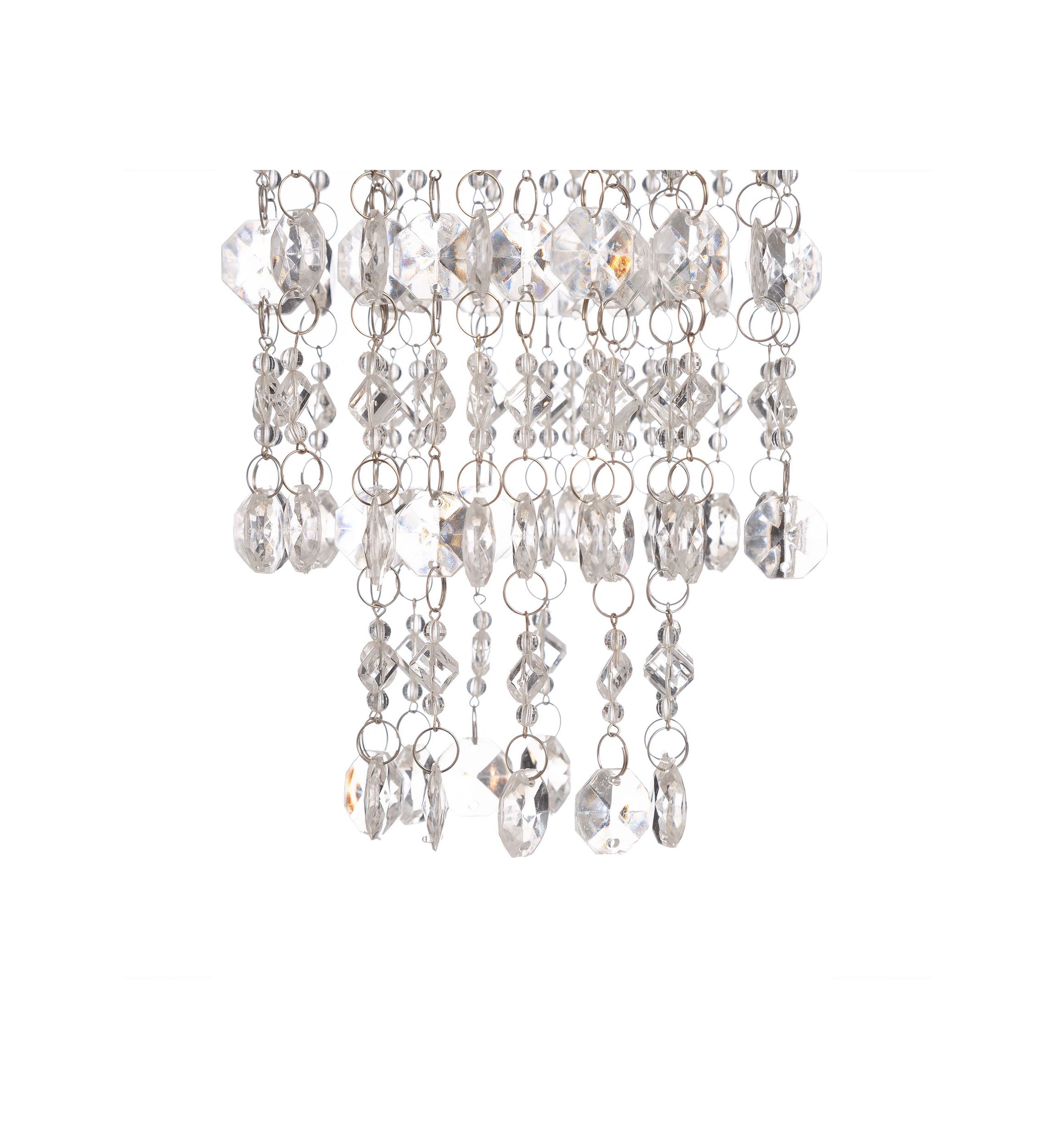 Solar Lighted Hanging Décor with Transparent Acrylic Jewel Beads
