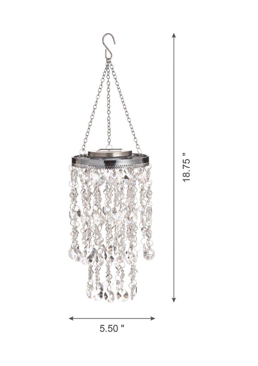 Solar Lighted Hanging Décor with Transparent Acrylic Jewel Beads