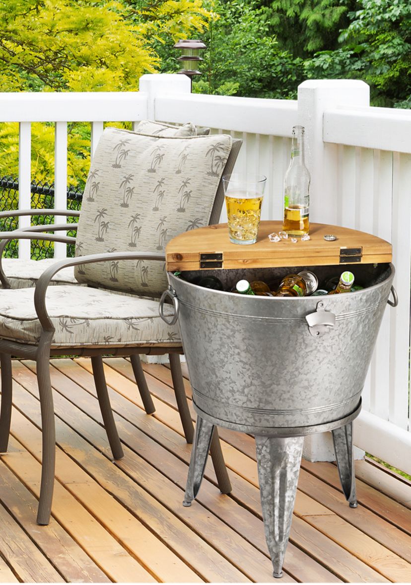 Beverage Tub with Metal Stand 
