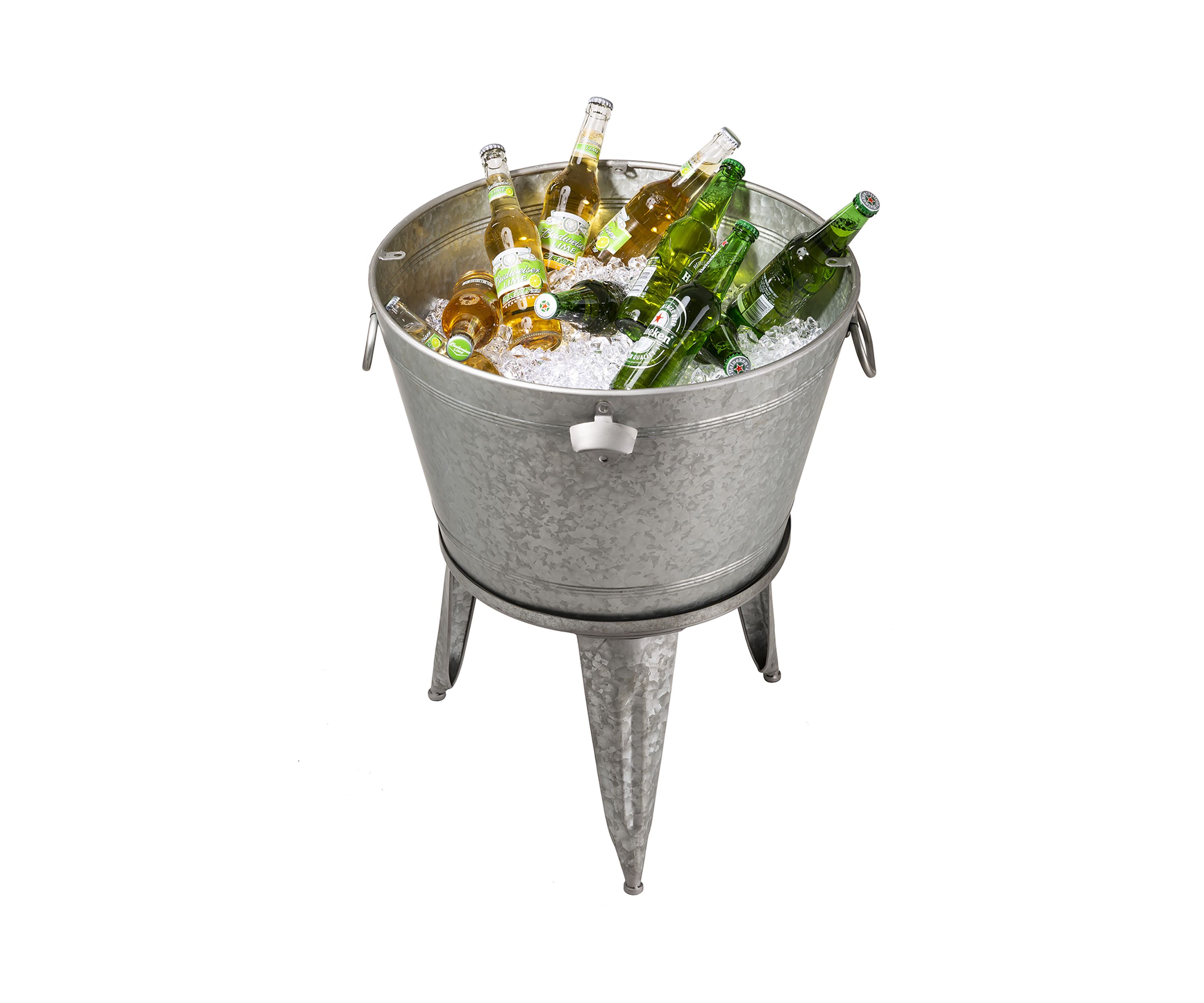 Beverage Tub with Metal Stand 