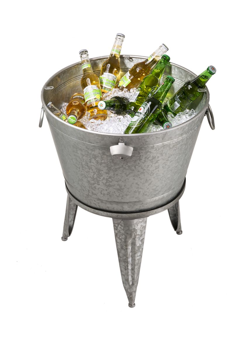 Beverage Tub with Metal Stand 