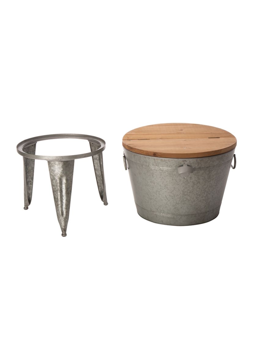 Beverage Tub with Metal Stand 