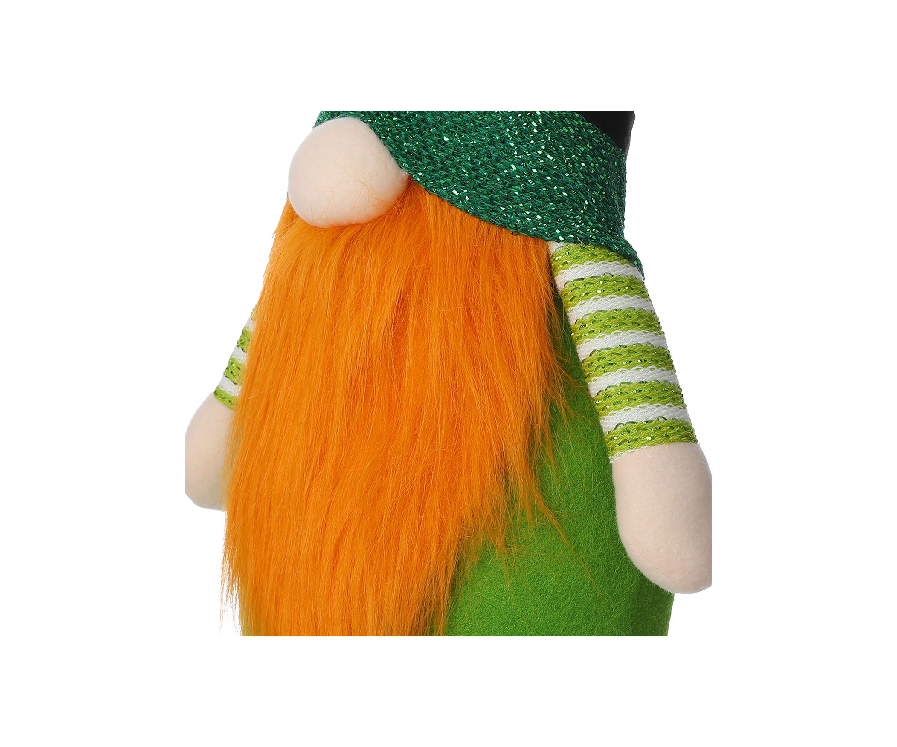 Telescoped Fabric St. Patricks Gnome Standing Decor