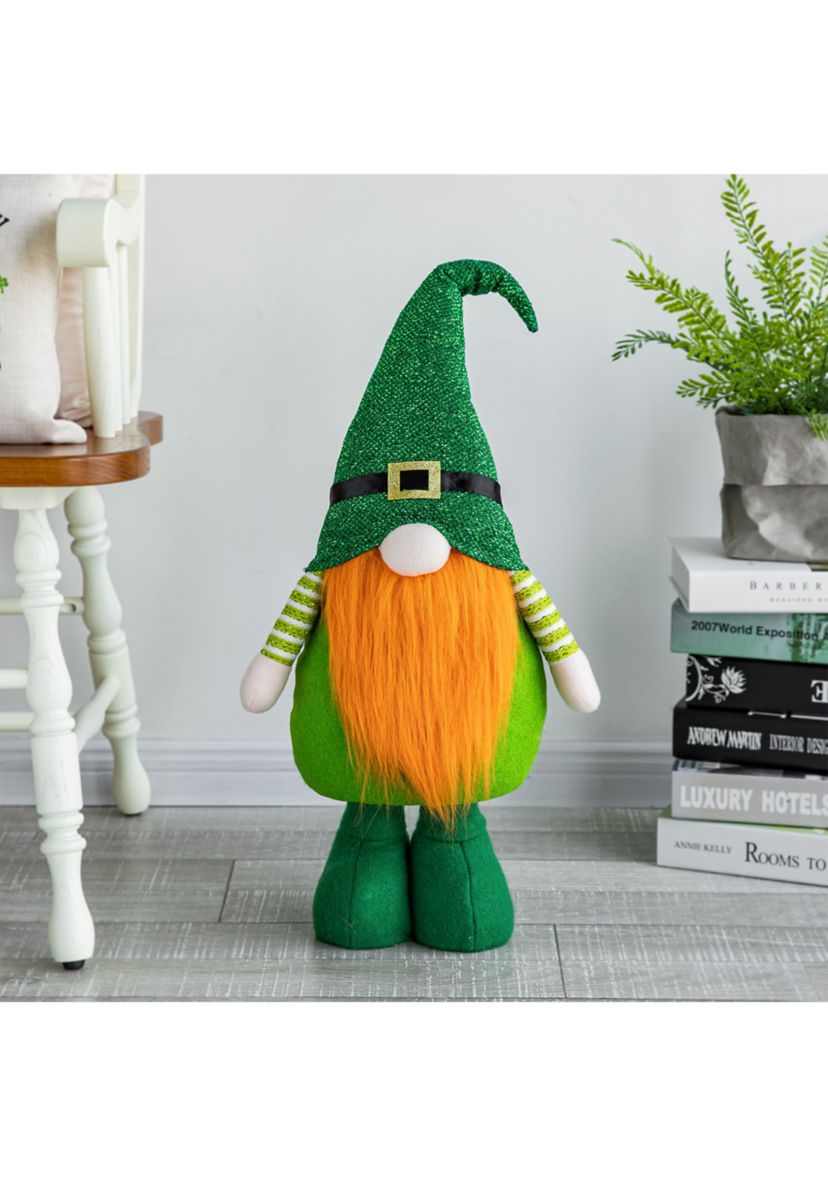Telescoped Fabric St. Patricks Gnome Standing Decor