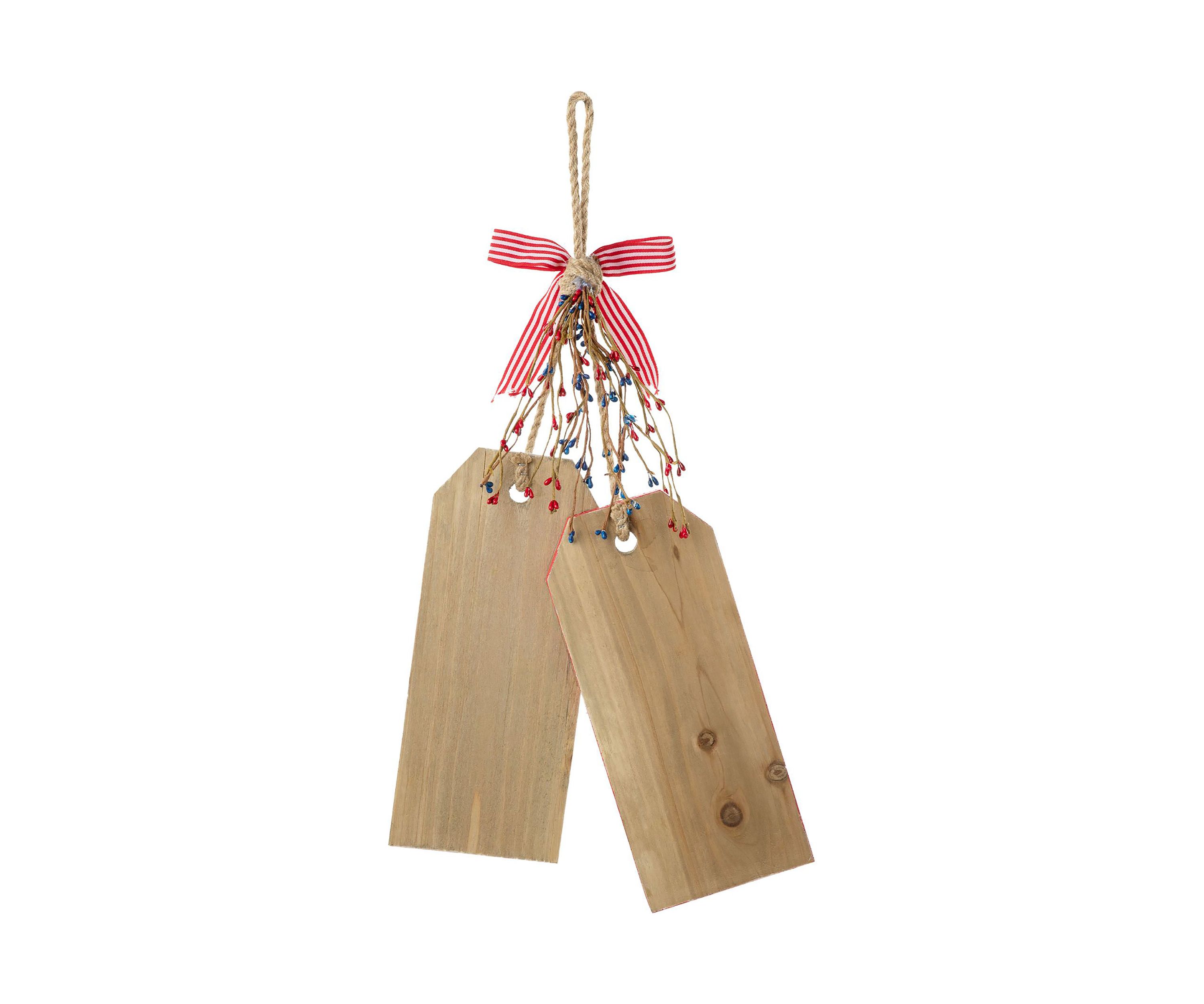 Wooden Americana Doorknob Hanging Decor