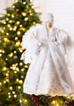 White Faux Fur Christmas Angel Tree Topper