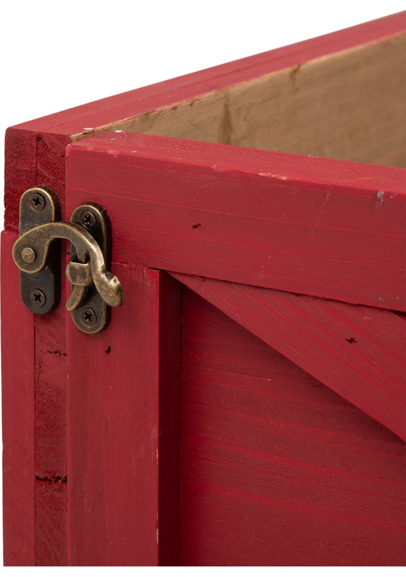 Red Wooden Tree Collar