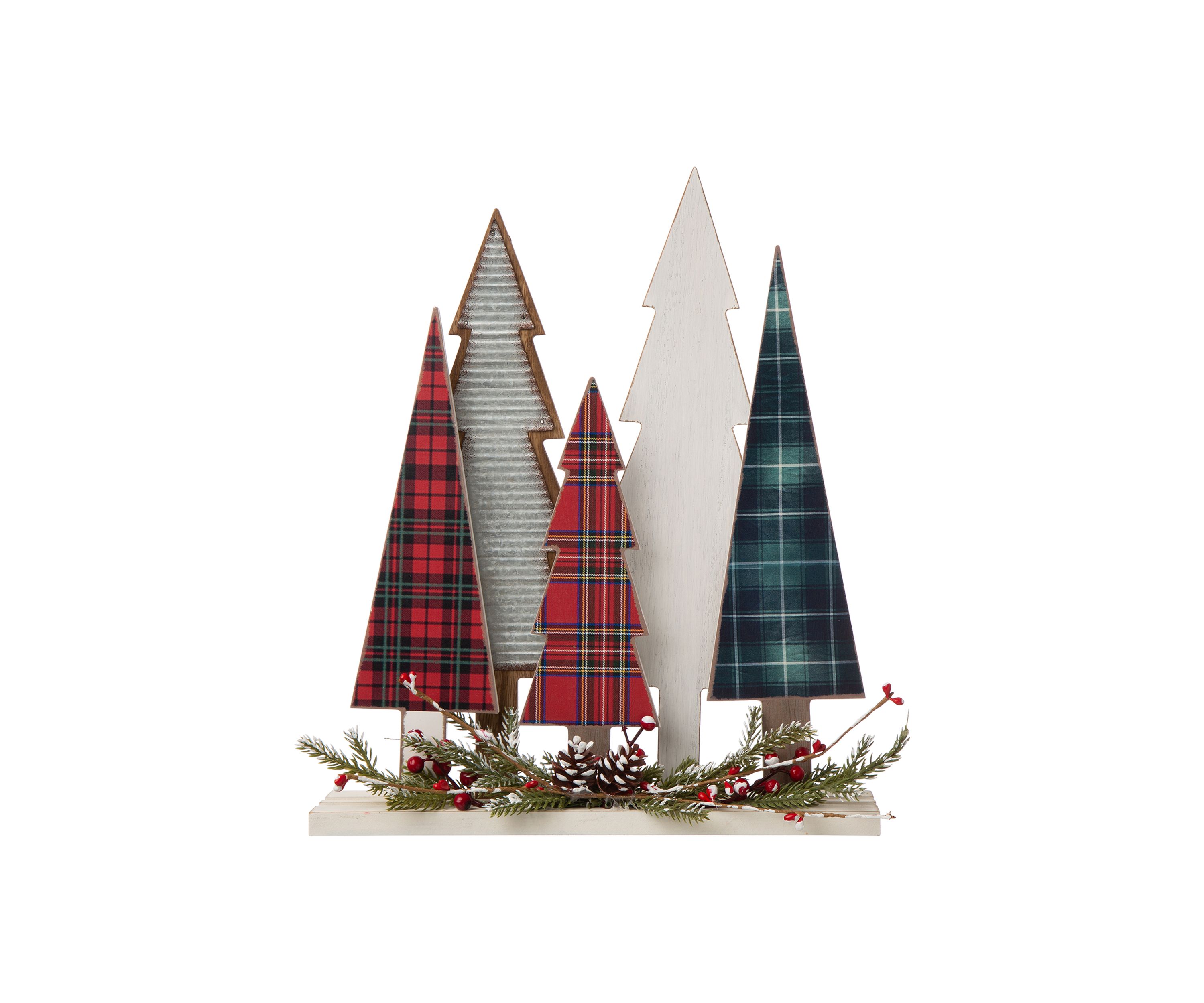 Wooden Christmas Tree Table Decor