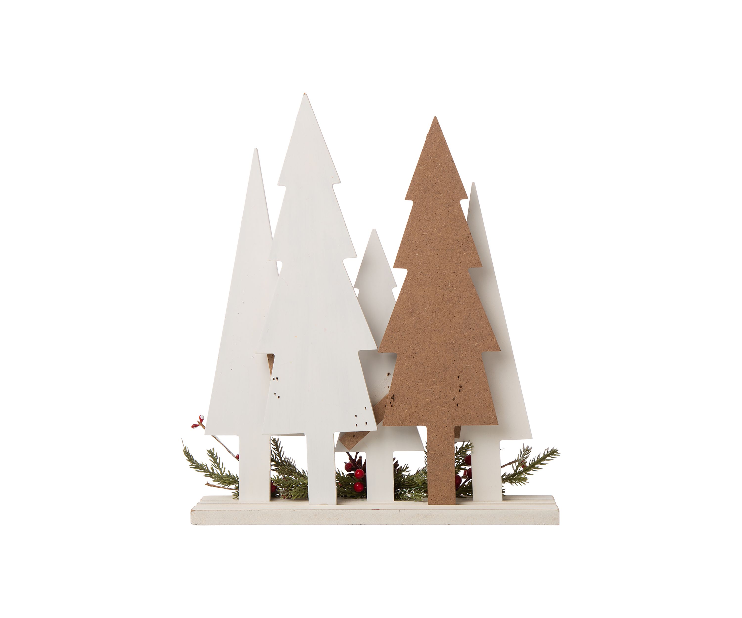 Wooden Christmas Tree Table Decor