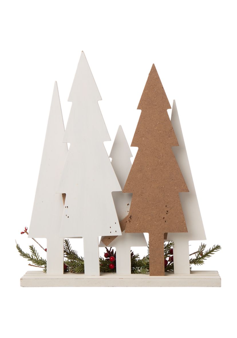 Wooden Christmas Tree Table Decor