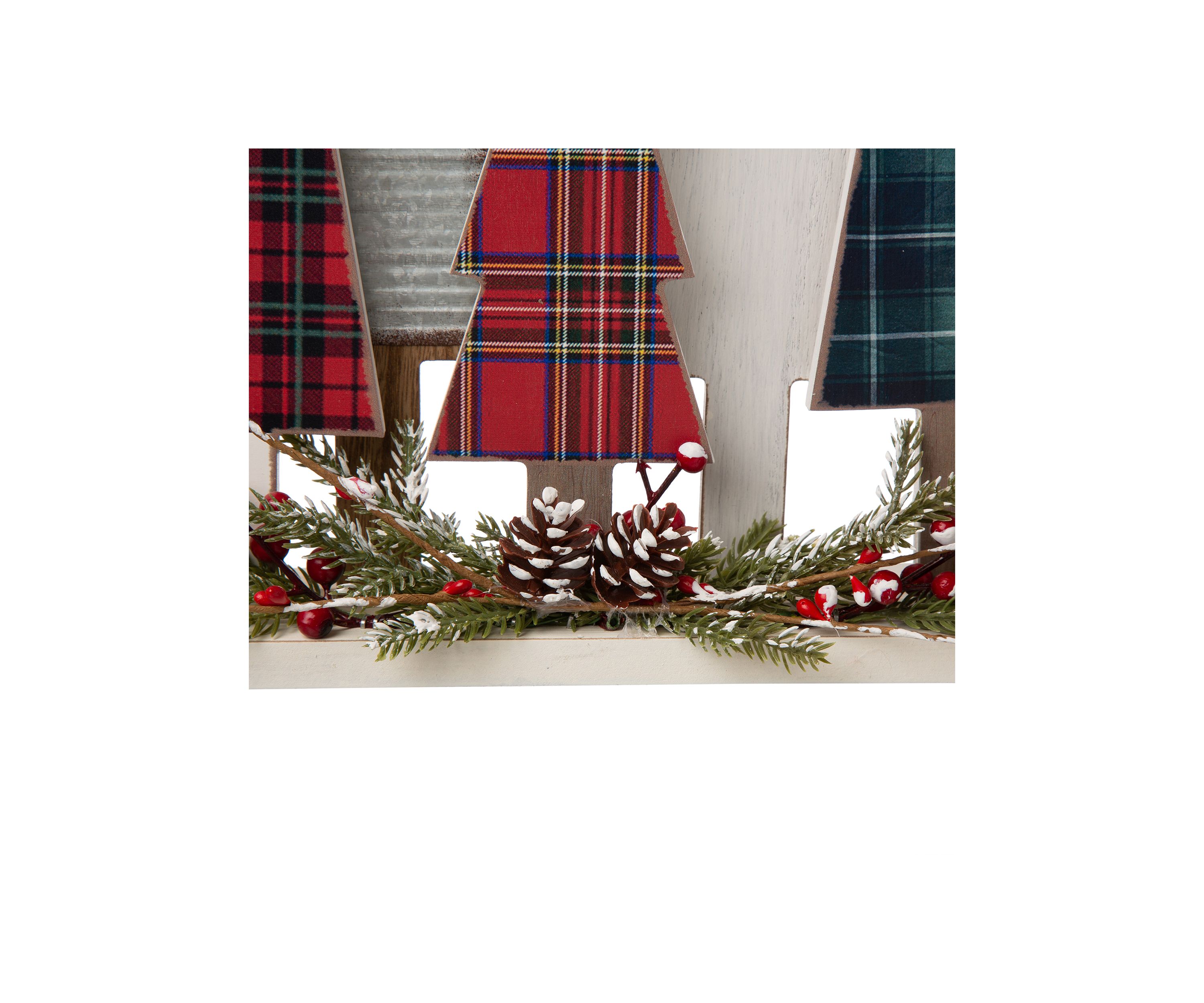 Wooden Christmas Tree Table Decor
