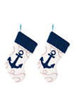 2 Pack Hooked Anchor Stockings