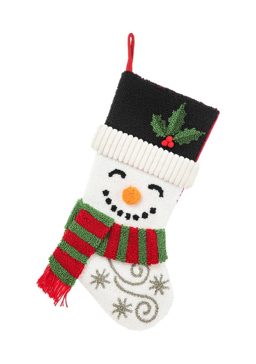 20.5-inchL Hooked Stocking, Snowman