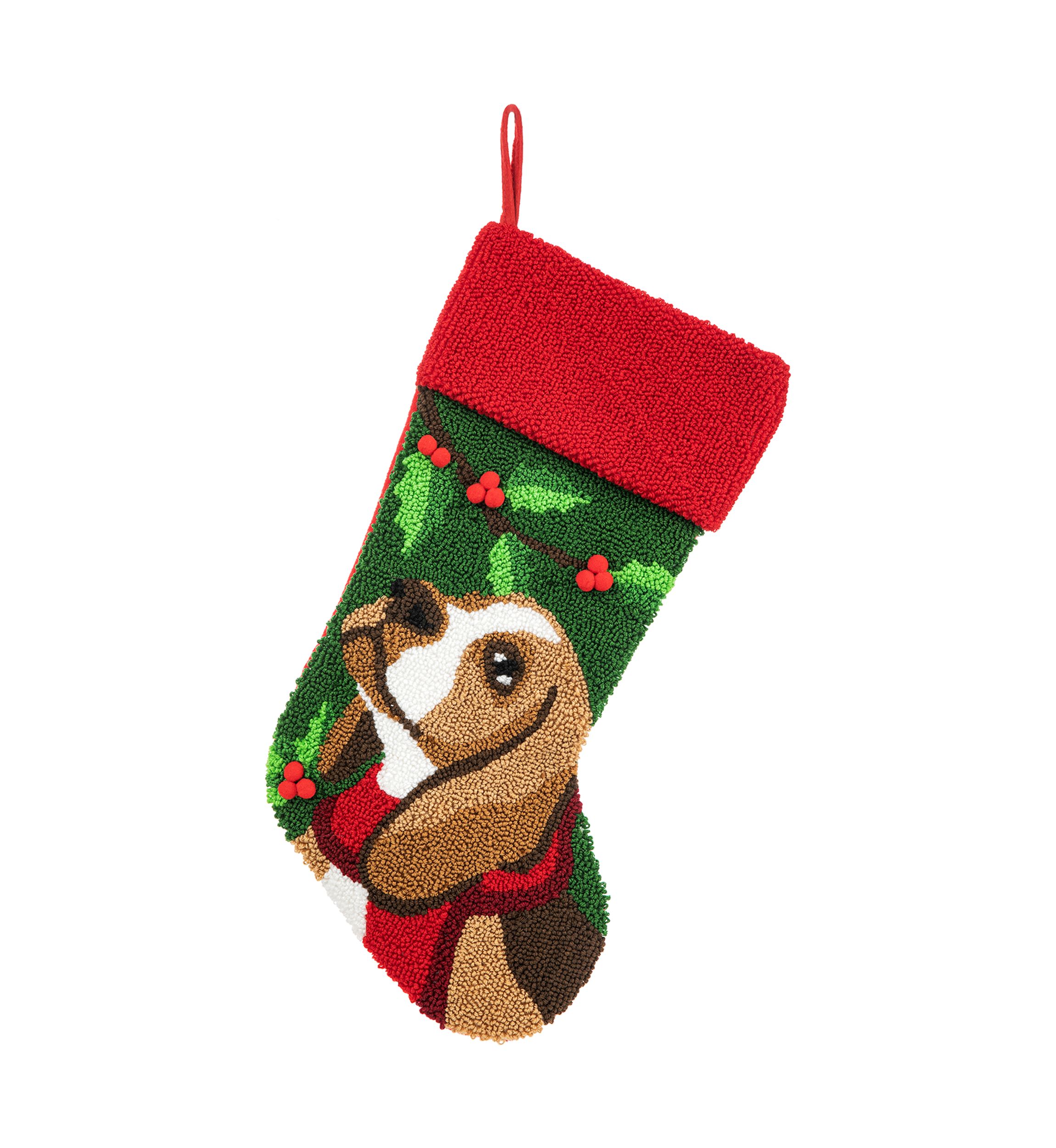 20.5-inchL Hooked Stocking, Dog