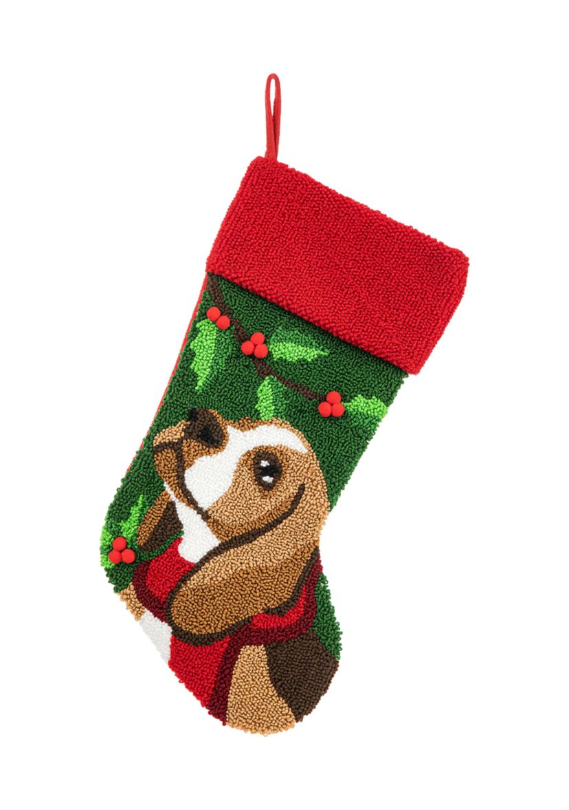 20.5-inchL Hooked Stocking, Dog