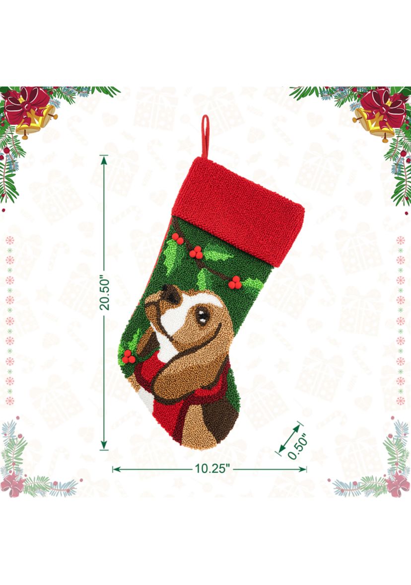 20.5-inchL Hooked Stocking, Dog