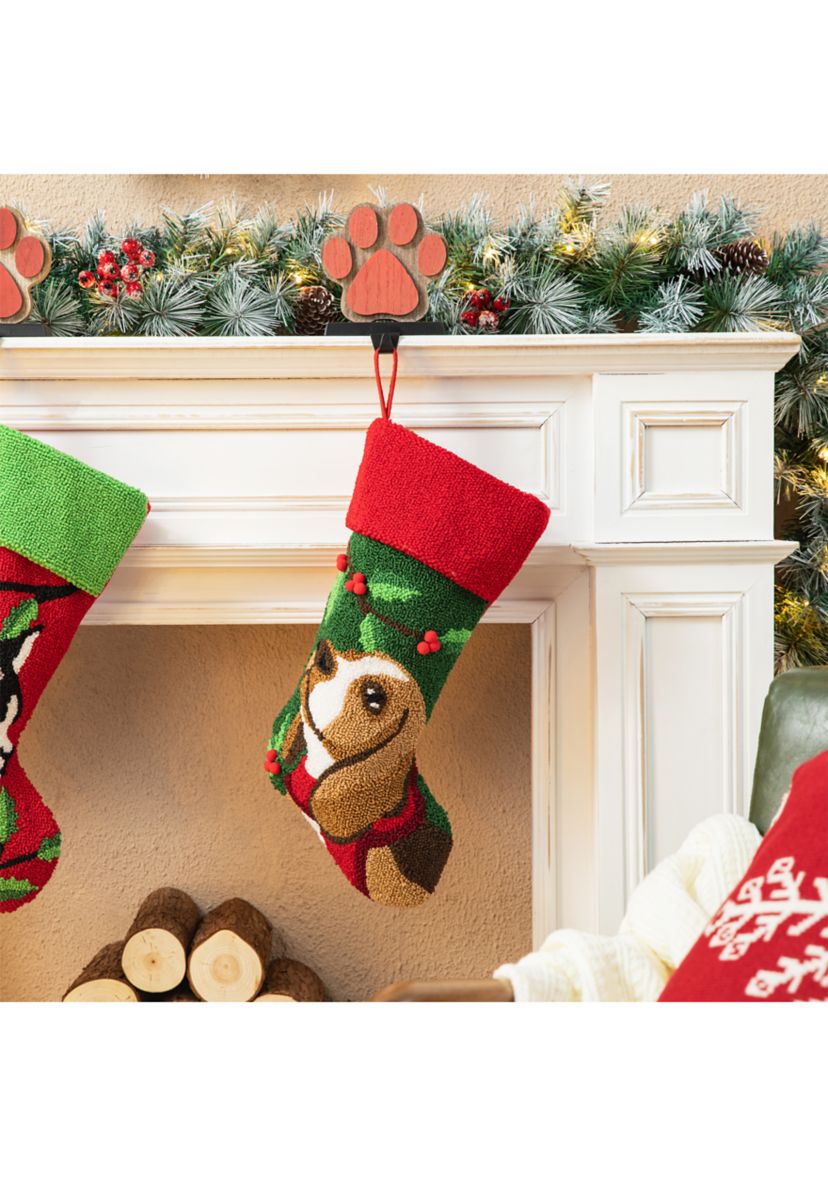 20.5-inchL Hooked Stocking, Dog