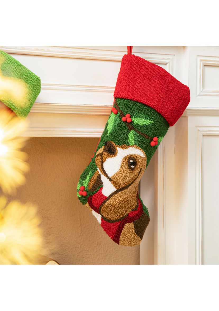 20.5-inchL Hooked Stocking, Dog