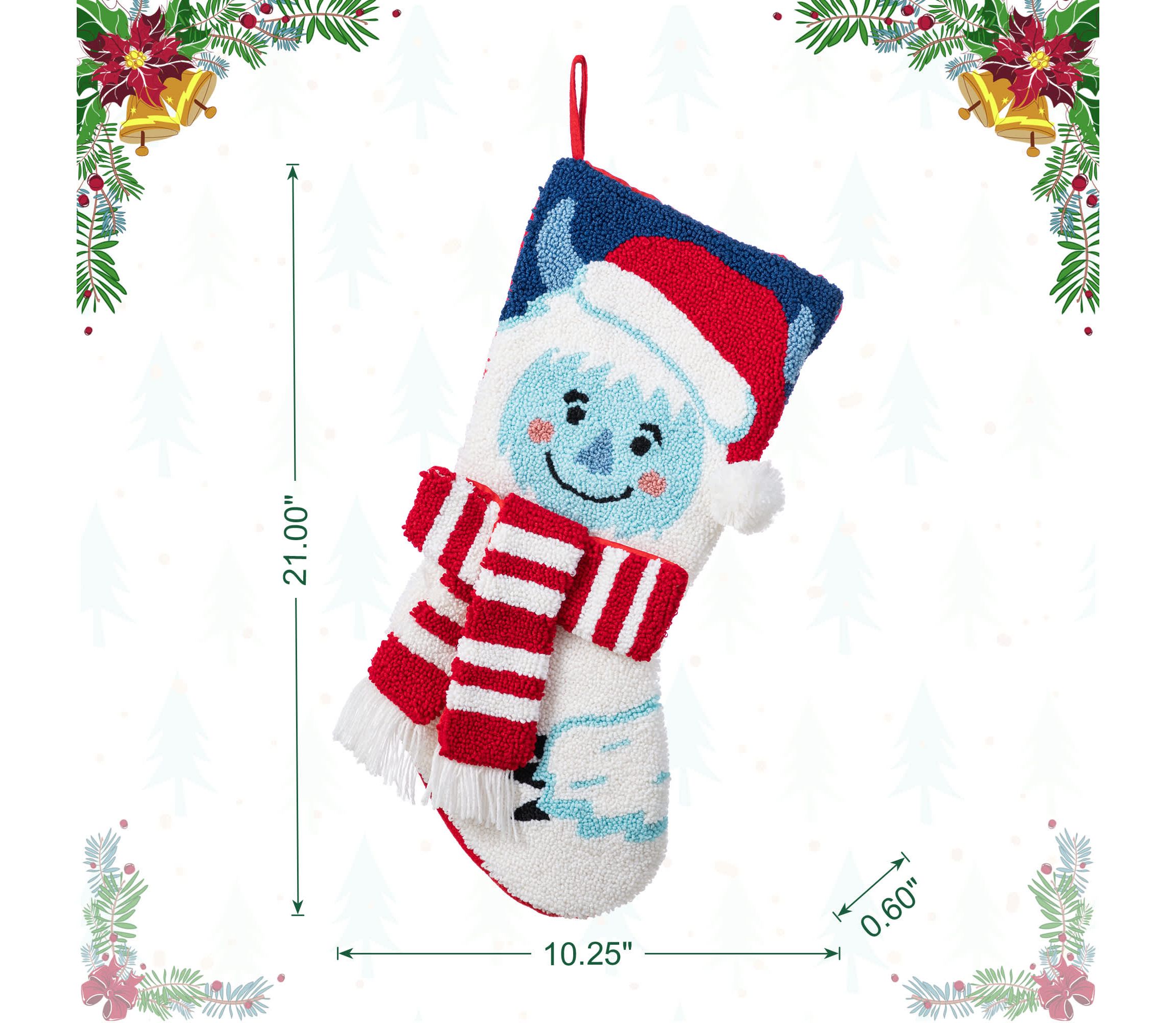 21"L Hooked Stocking, Yeti