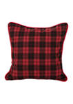 Farmhouse Red & Black Plaid Pillow Cover Set 