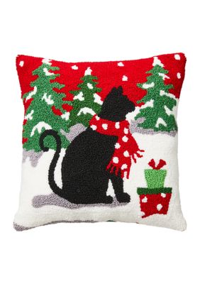 A Girl And Her Cats Christmas Pillow (Insert Included) - Lailorp