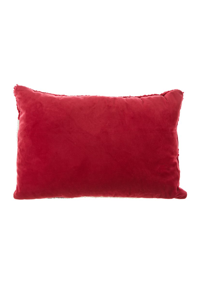 Hooked Christmas Cat Pillow