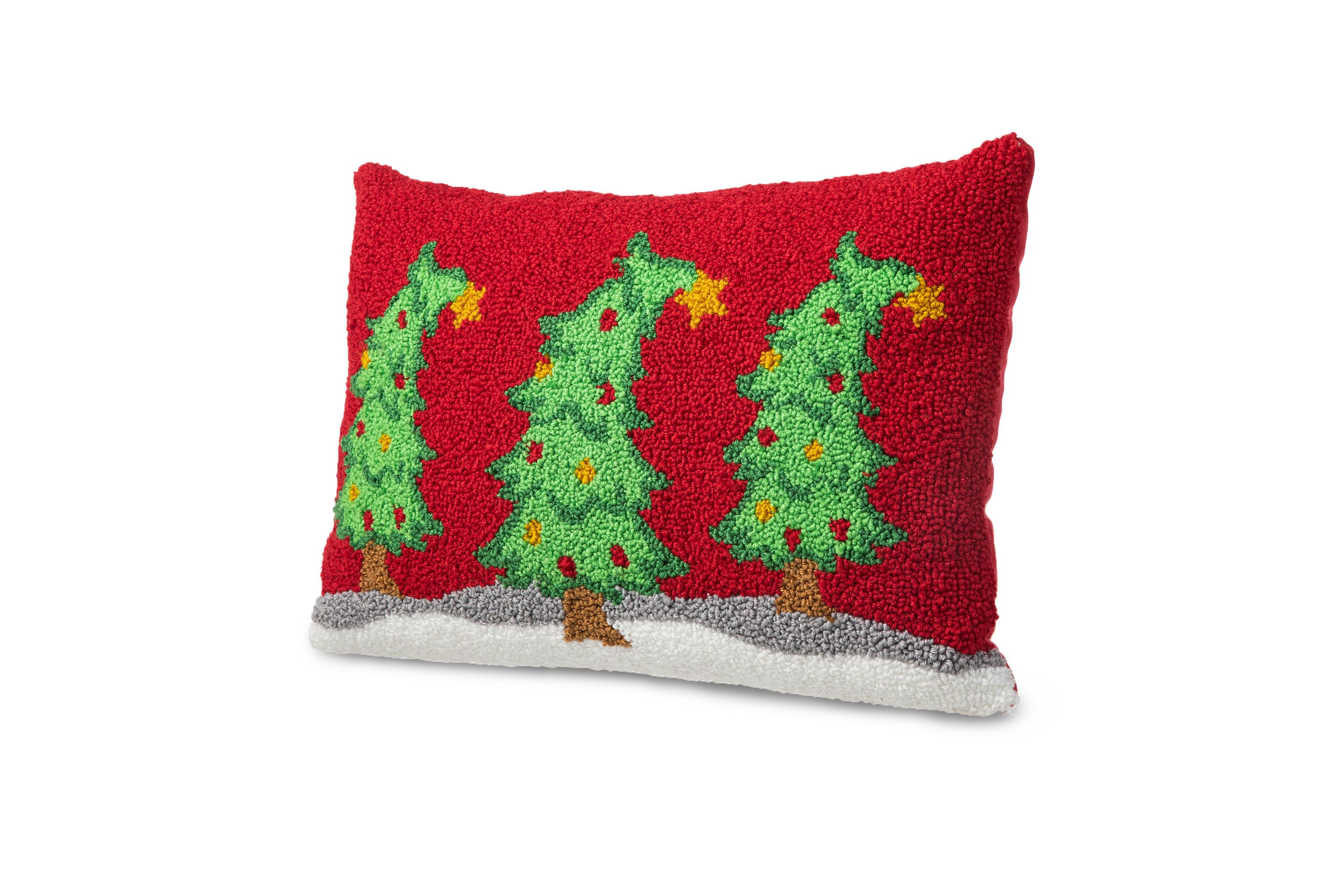 18"L Hooked Bent Trees Pillow