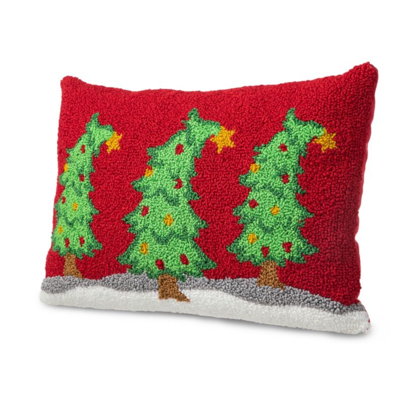 18"L Hooked Bent Trees Pillow