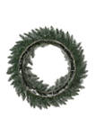 Pre-Lit Snow Flocked Christmas Wreath with 50 Warm White Lights