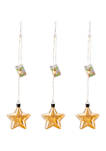 Christmas Glass Star Wall Décor with String Lights