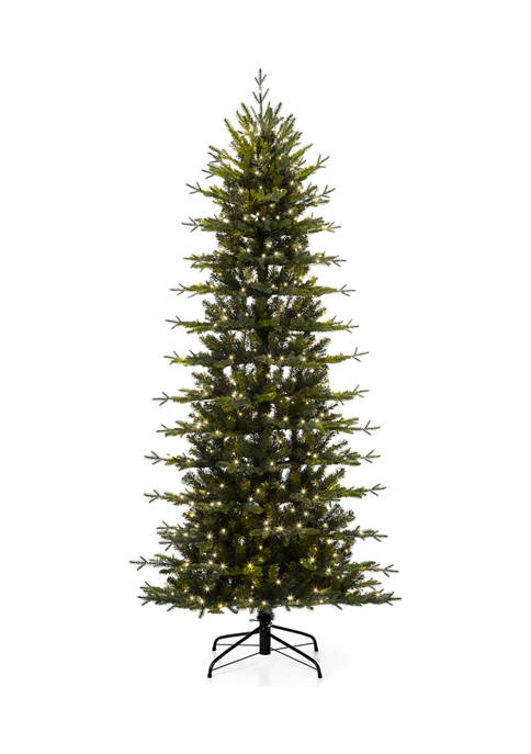 Glitzhome Pre-Lit Pencil Pine Artificial Christmas Tree with