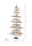 Deluxe Pre-Lit Flocked Pine Artificial Christmas Tree with 400 Warm White Lights