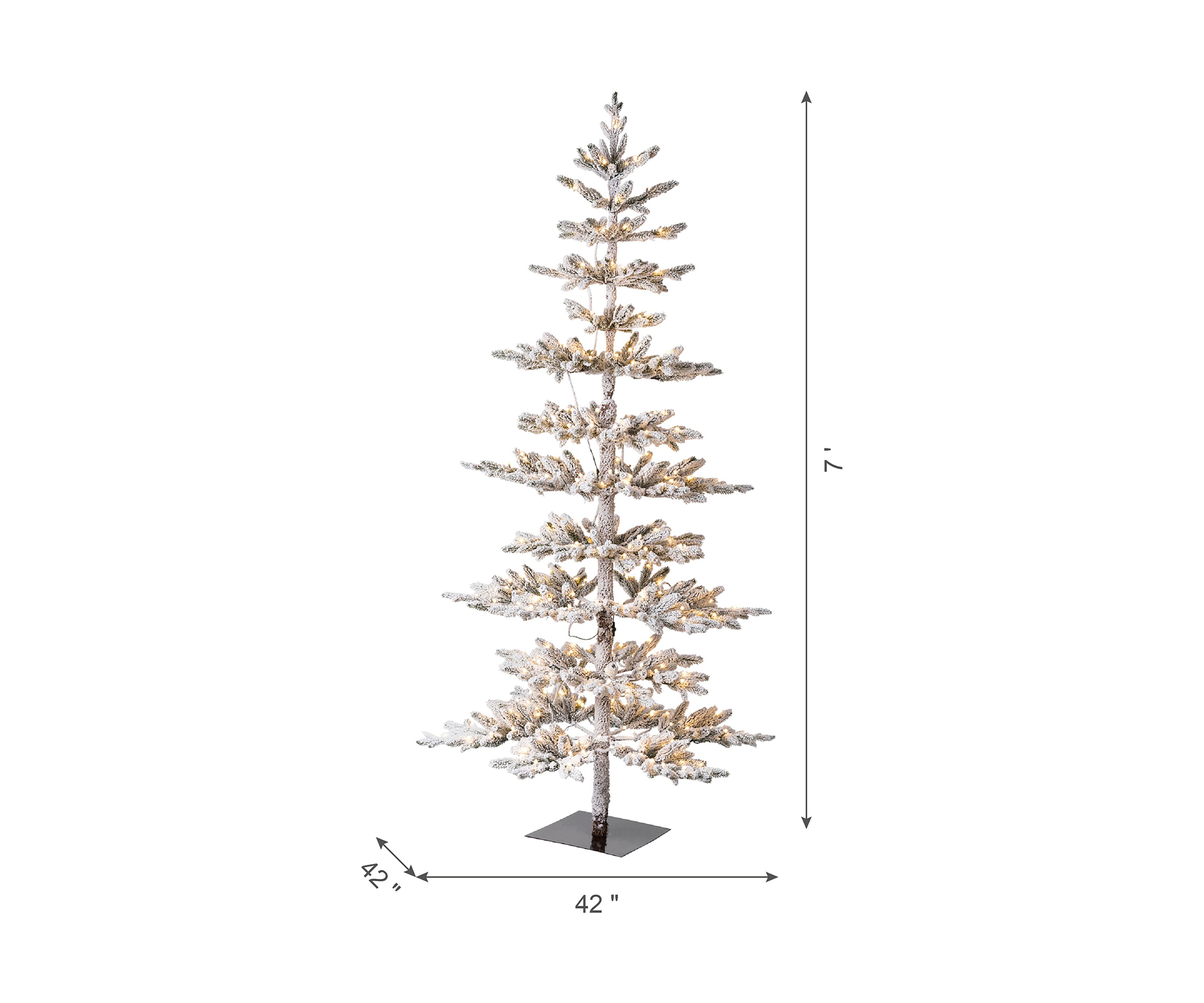 Deluxe Pre-Lit Flocked Pine Artificial Christmas Tree with 400 Warm White Lights