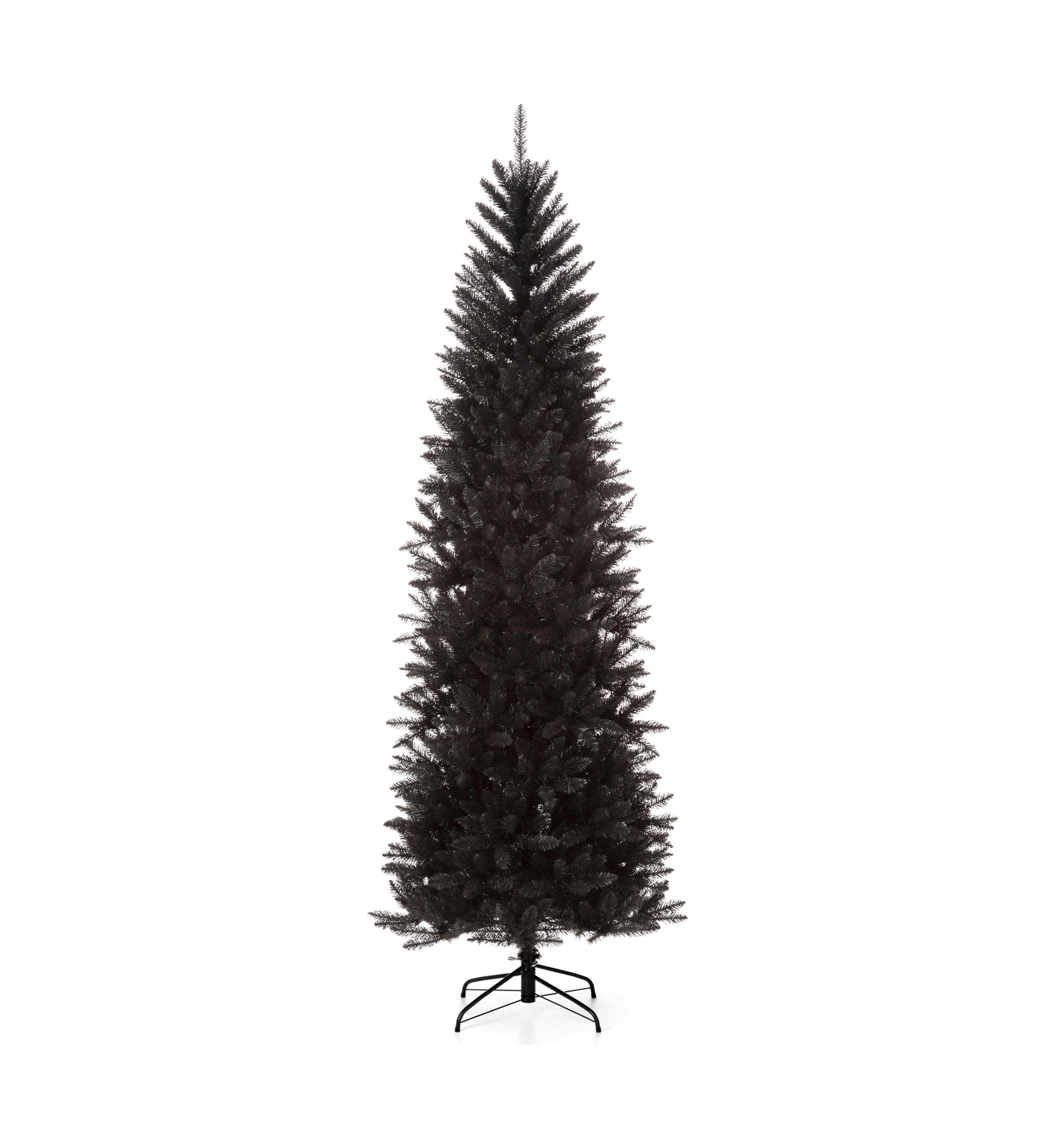 Black Tinsel Artificial Christmas Tree