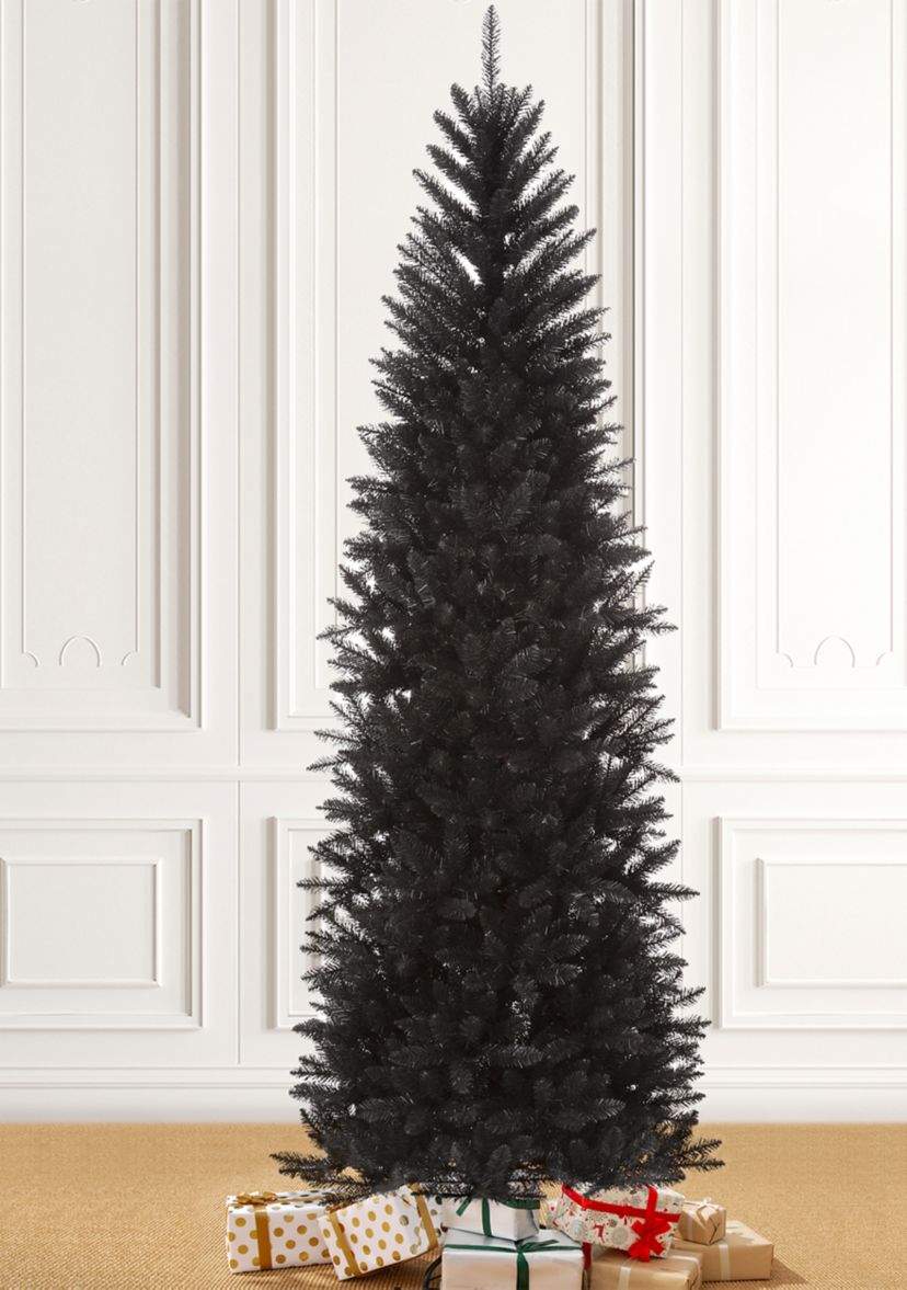 Black Tinsel Artificial Christmas Tree