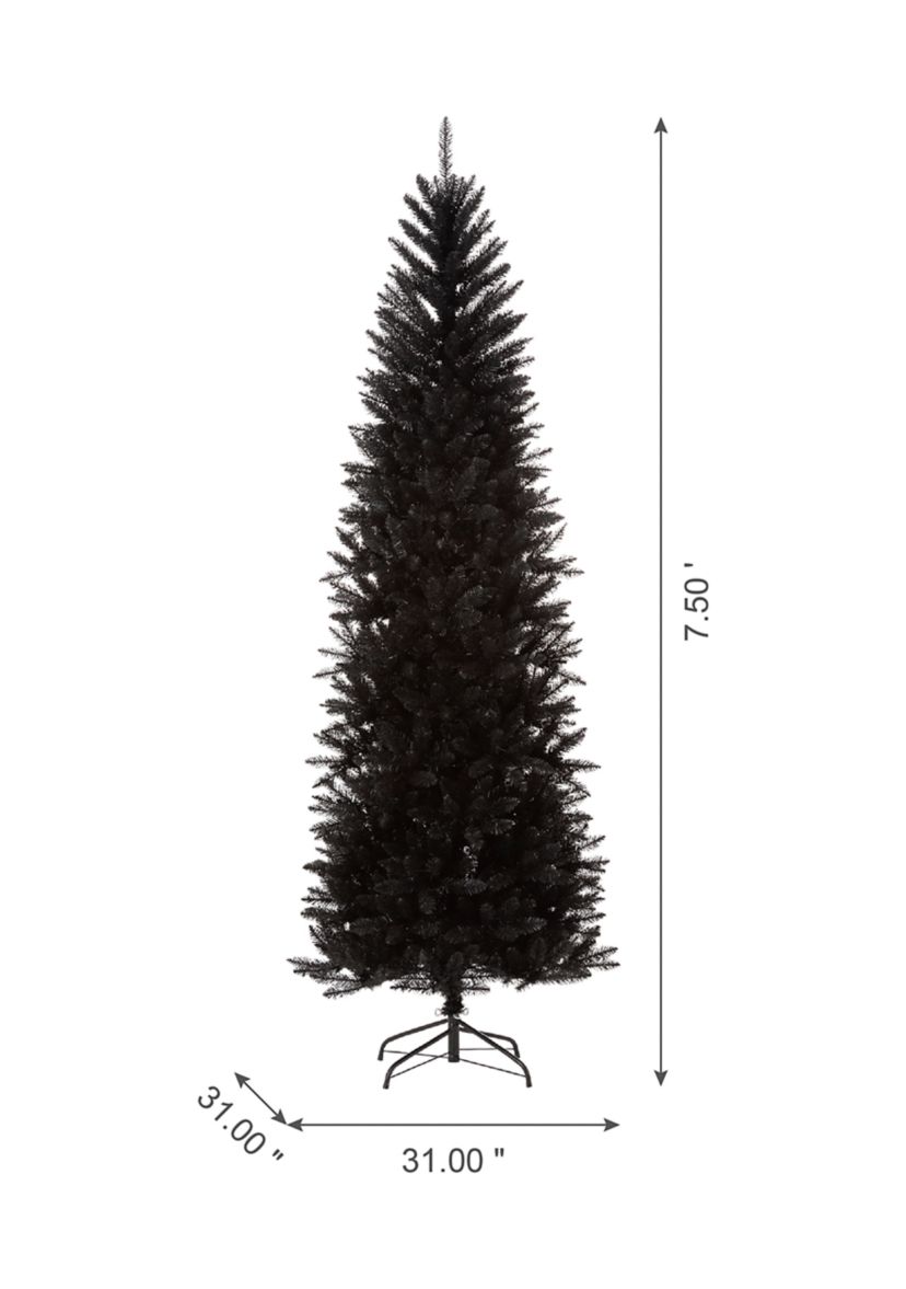 Black Tinsel Artificial Christmas Tree